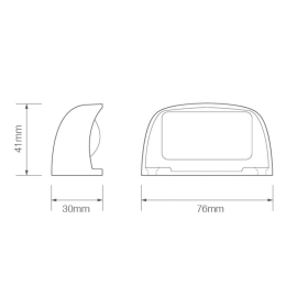 éclairage de plaque LED 12/24V 1000mm 1P-connector LED Autolamps blanc