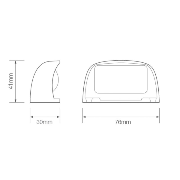 éclairage de plaque LED 12/24V 1000mm 1P-connector LED Autolamps blanc