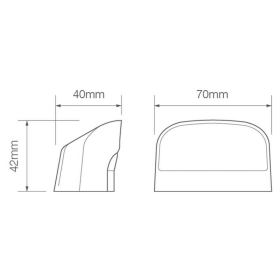 éclairage de plaque LED 12/24V 1000mm 1P-connector LED Autolamps blanc
