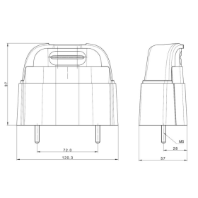 éclairage de plaque LED 12/24vV P&R câble 500mm, 2x 1,5mm²