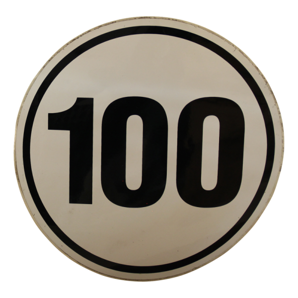 autocollant de balisage 100km/h pour Allemagne Ø200mm