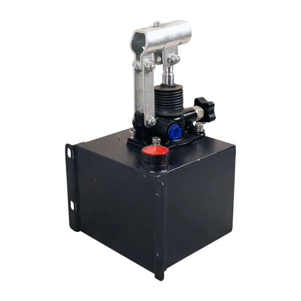 kit vérin de levage à 3 étages, course 686 mm, 4,1 tonnes + pompe manuelle 4,1 L + tuyau 2000 mm + protection anti-rupture de...