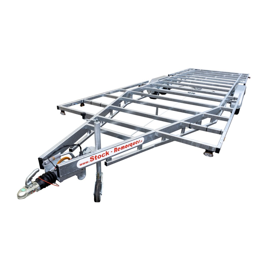 TH 7m80 x 2m44 Plateau 2 essieu x 1800 kg
