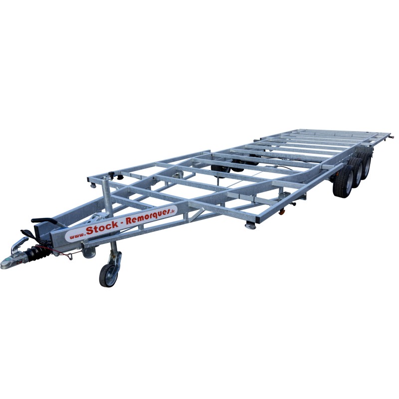 TH 7m80 x 2m44 Plateau 3 essieu x 1800 kg
