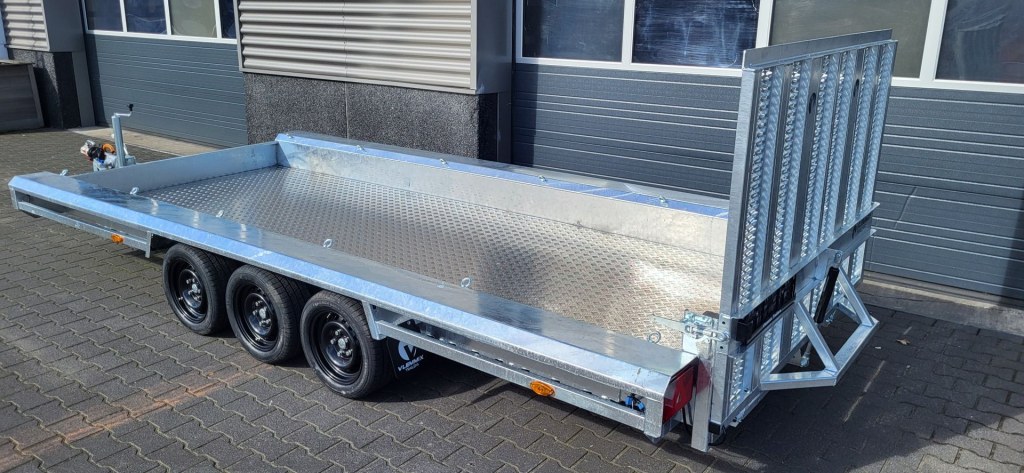 Option planché ALU 4mx1m50 pour remorque porte engin Vlemmix