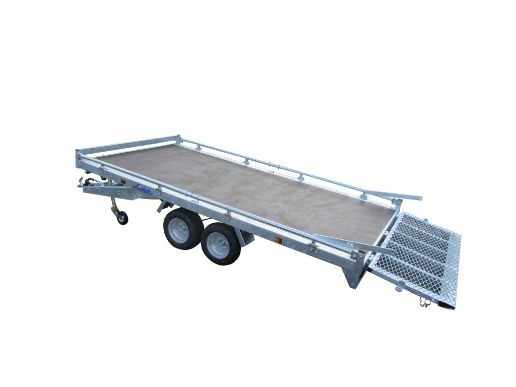 PLATEAU ROUES DESSOUS 355x180 freiné 2 essieux PTAC 2000 kg