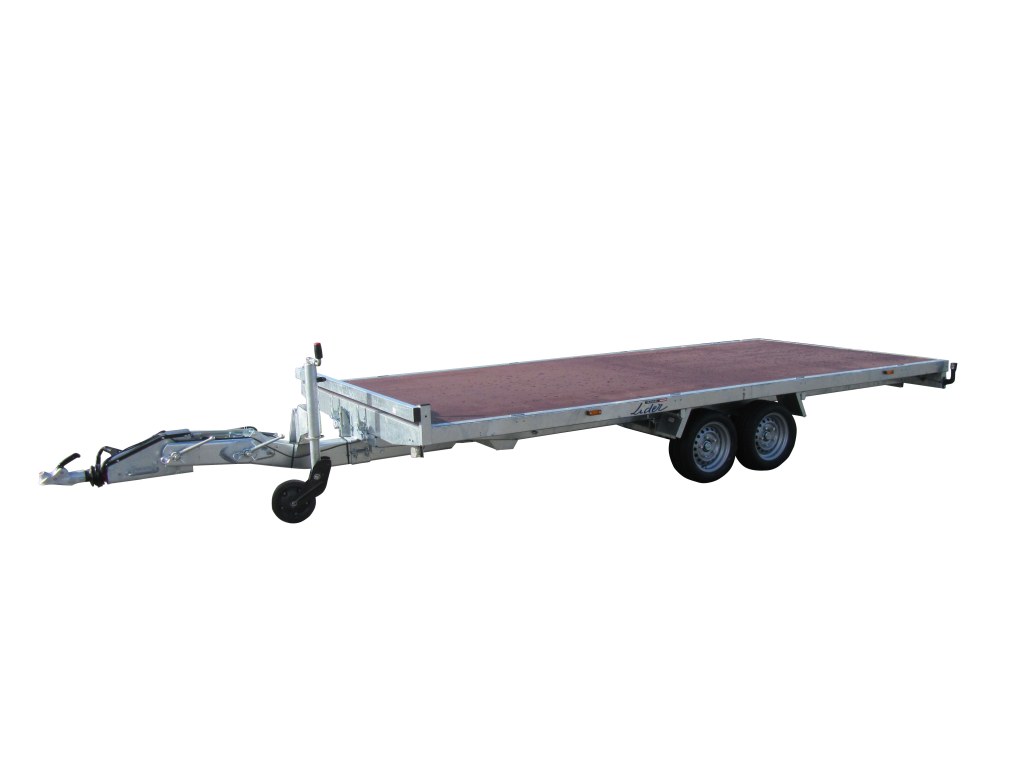 PLATEAU ROUES DESSOUS 506x215 freiné 2 essieux timon réglable optima  PTAC : 3500 kg