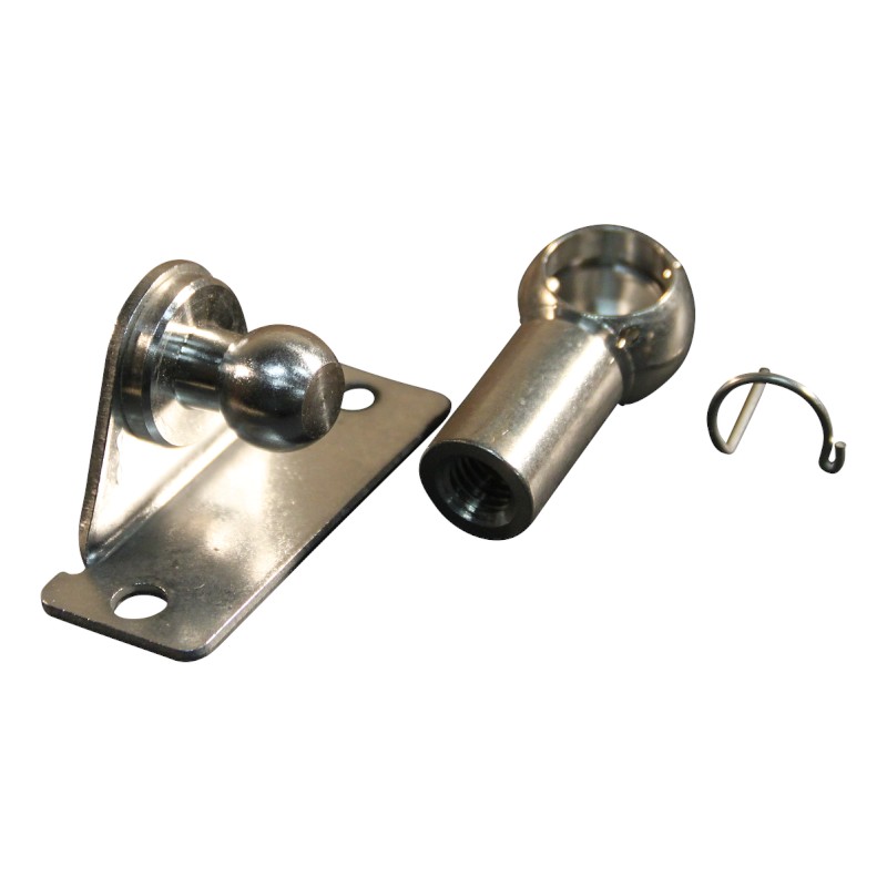 Support laterale avec boule, panne de balle et clip  de retenue inox 316 BA30/K13V4+PF30V4 épaisseur de la tôle 3,0 mm