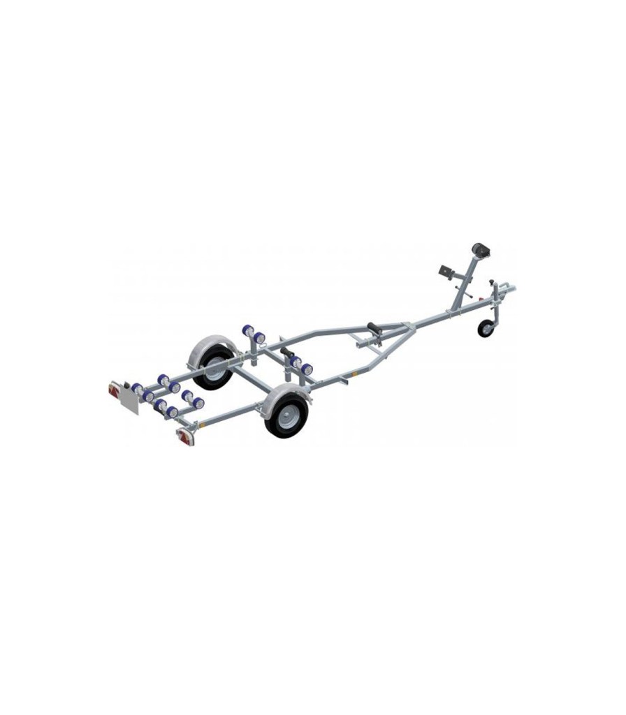 Remorque Bateau Immergeable Sun Way D1655 PTAC 500kg kit rouleaux