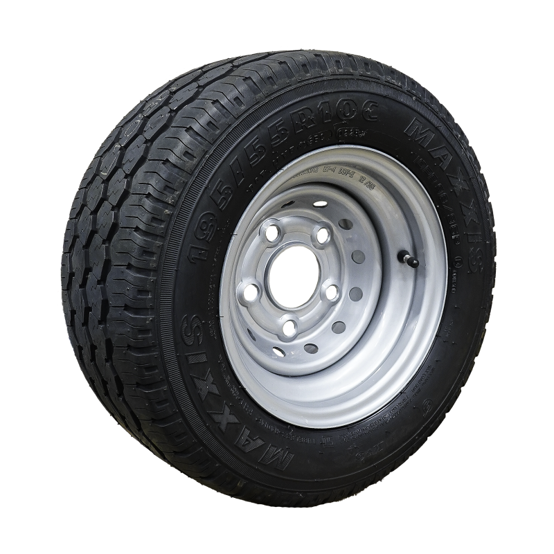 pneu + roue 195/55 R10C Trailermaxx CR-966 6.00Ix10H2 ET-4 66,5/112/5 métal gris