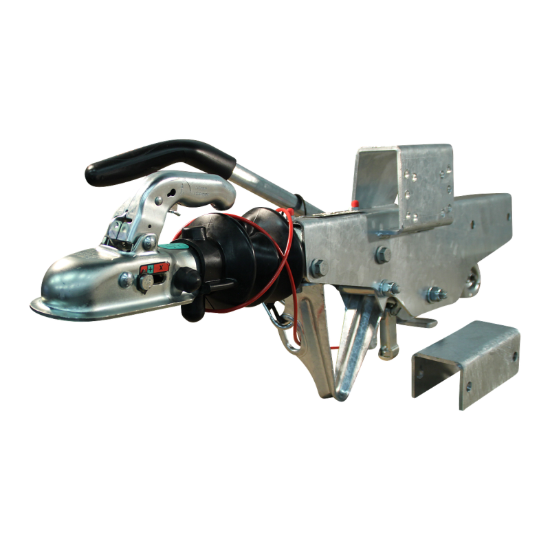 timon à inertie KRV13-C GF ⧄60 + ⧄70 mécanique , tête d'attelage support de roue jockey soudé