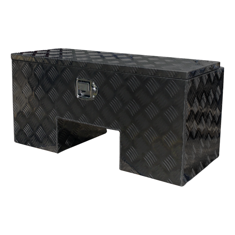 caisse à outils aluminium noir lxbxh 818x361x400mm serrure de coffre