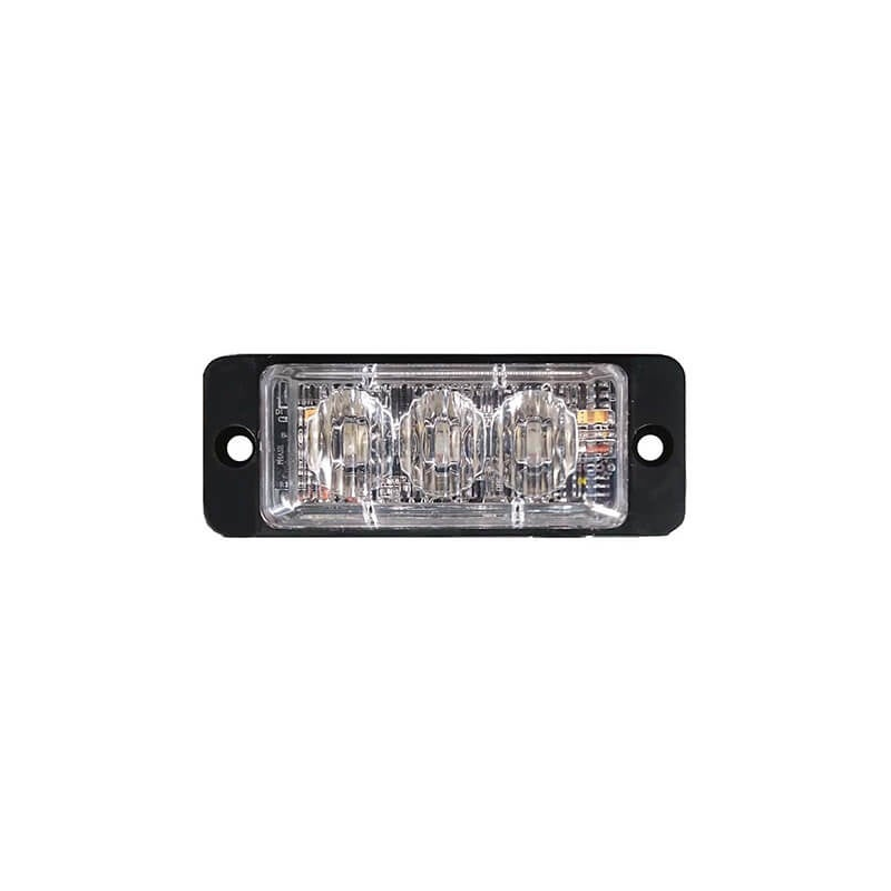 Feu flash LED 3 LED | R65 | ultra flat slimline | orange | 10-30V