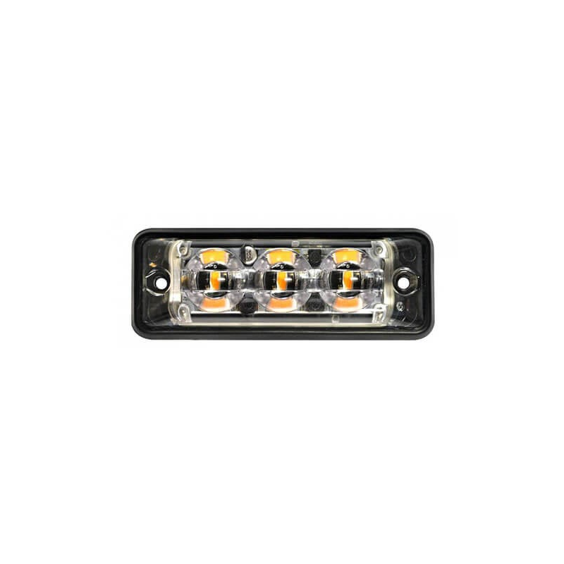 Lampe de poche LED slimline ultra plate | 3 LED | orange | 10-30V