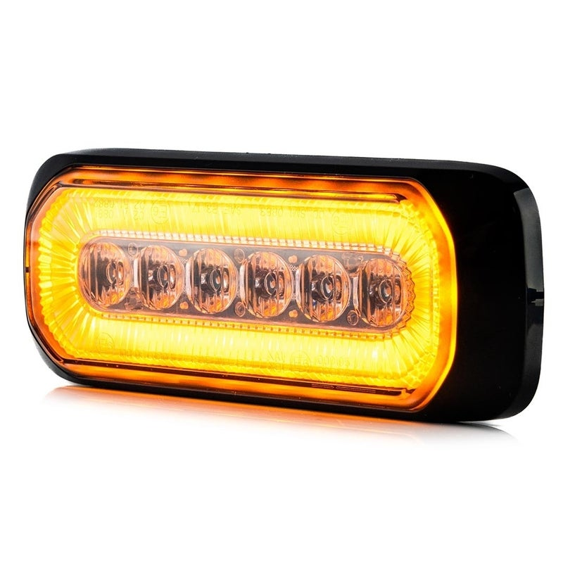 Lampe flash LED R65 + anneau Halo, ambre/ambre 12-24V