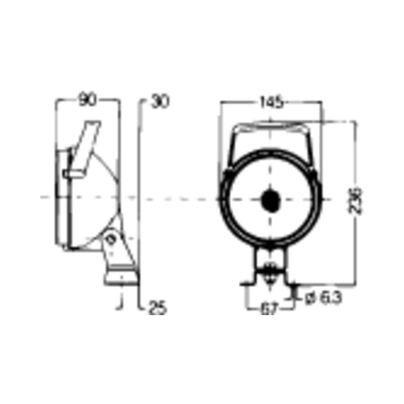 lampe de travail 12V 55W H3