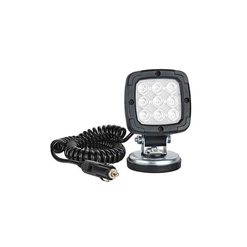 Feu de travail LED 1000 lumens sur support magn.12/24V 7.8m serpent électrique