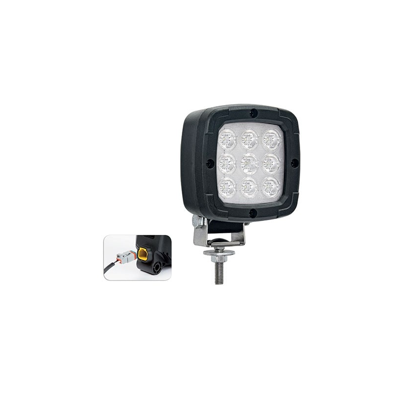 lampe de travail 12/55 V Connecteur Deutsch intégré 13,5 Watt blanc
