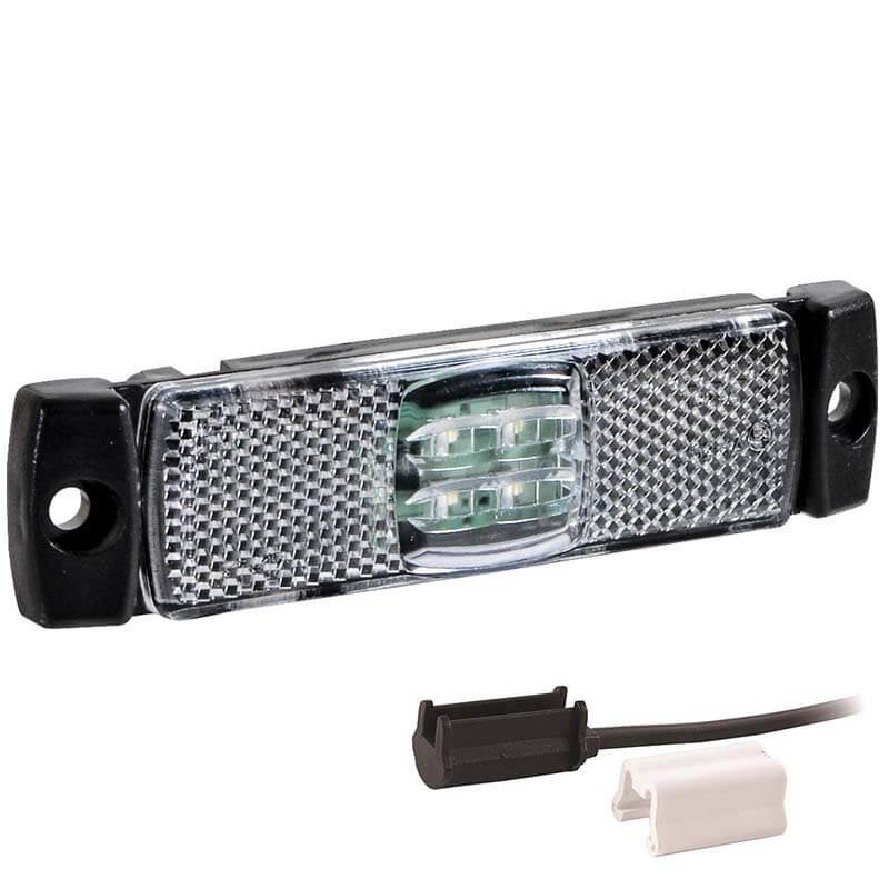 Feu de position LED blanc | 12-24V | 1,5mm². connecteur