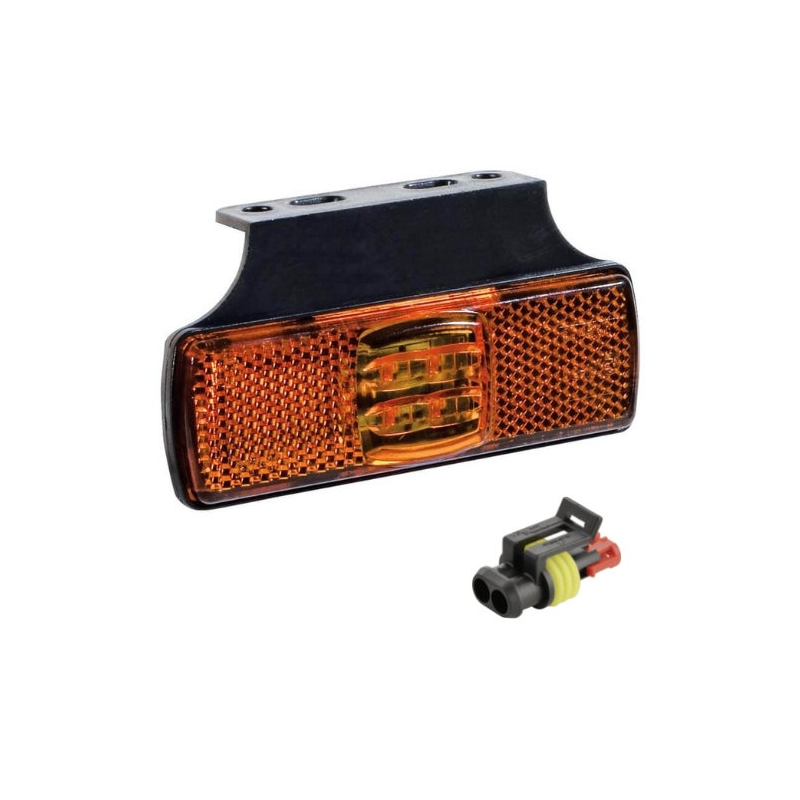 Feu de position LED de couleur orange | 12-36v | câble de 50cm. | connecteur AMP