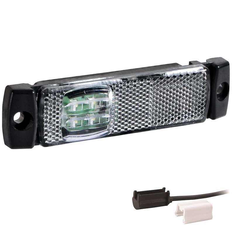 Feu de position LED blanc | 24V | 1,5mm. connecteur