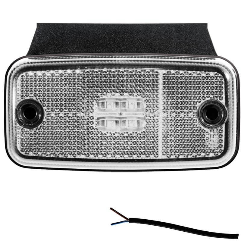 Feu de position LED blanc | 12-24V | 50cm. cable