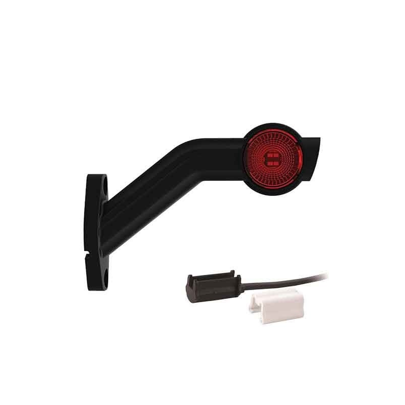 Droite | Feu de gabarit LED avec tige inclinée | 12-24V | 1.5mm². connecteur
