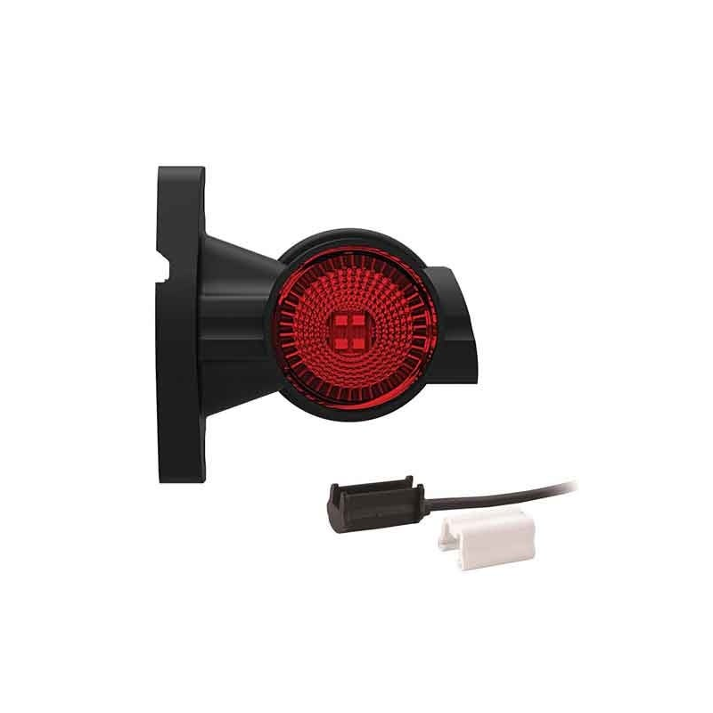 Droite | feu de gabarit LED | tige courte | 12-36v | 1.5mm². connecteur