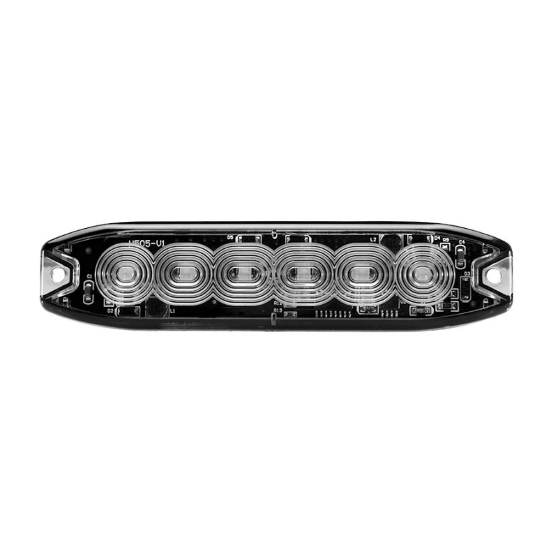 LED flitser slimline 6 LED's | R65 | amber