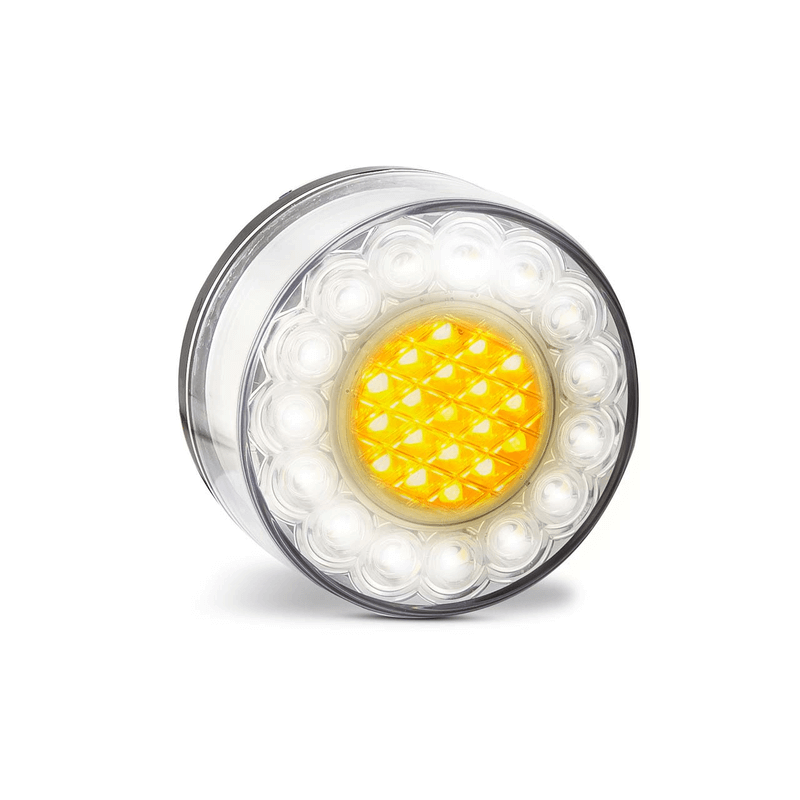 feu latéral LED câble blanc + orange universel 12V