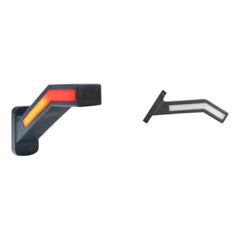 feu d'encombrement 1390 DD P rot / blanc / orange droit 400mm, LgY-S 0,75mm2