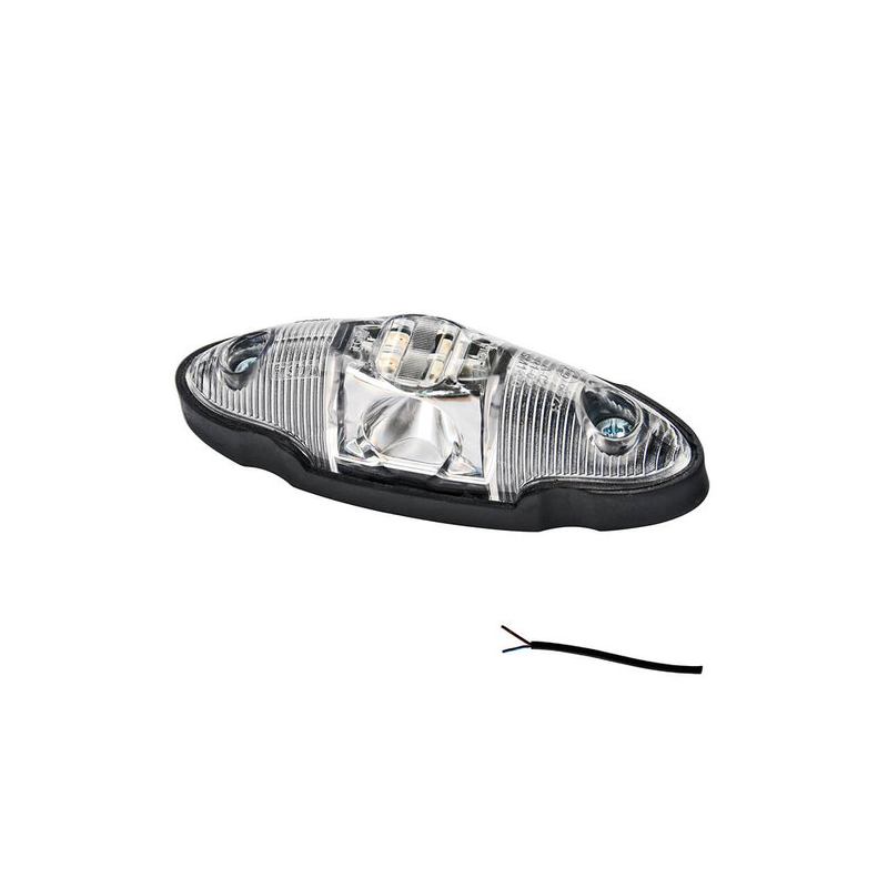 LED feu de position blanc 0.5m kabel 12-24V DC couleur de la lentille transparente