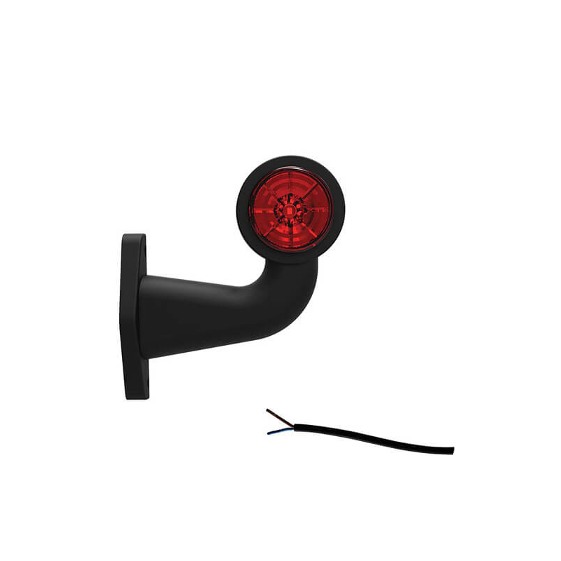 feu d'encombrement rood/wit droit câble 200 mm 12/24V