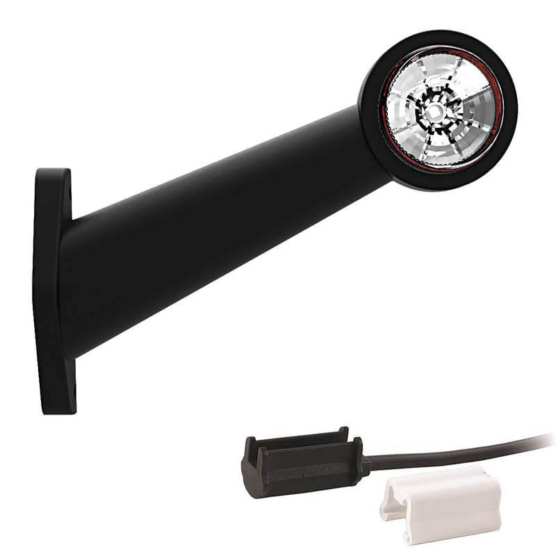 feu d'encombrement rood/wit gauche P&R câble 200mm, 1,5mm² 12/24V