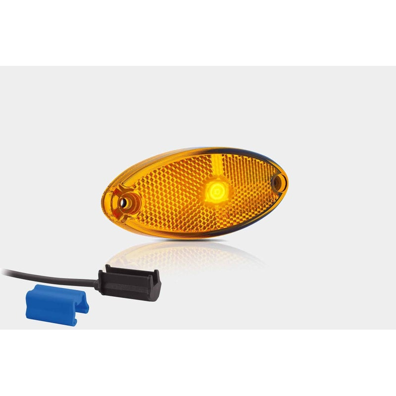 Feu de position LED ovale orange | 12-24V | 0.75mm². connecteur