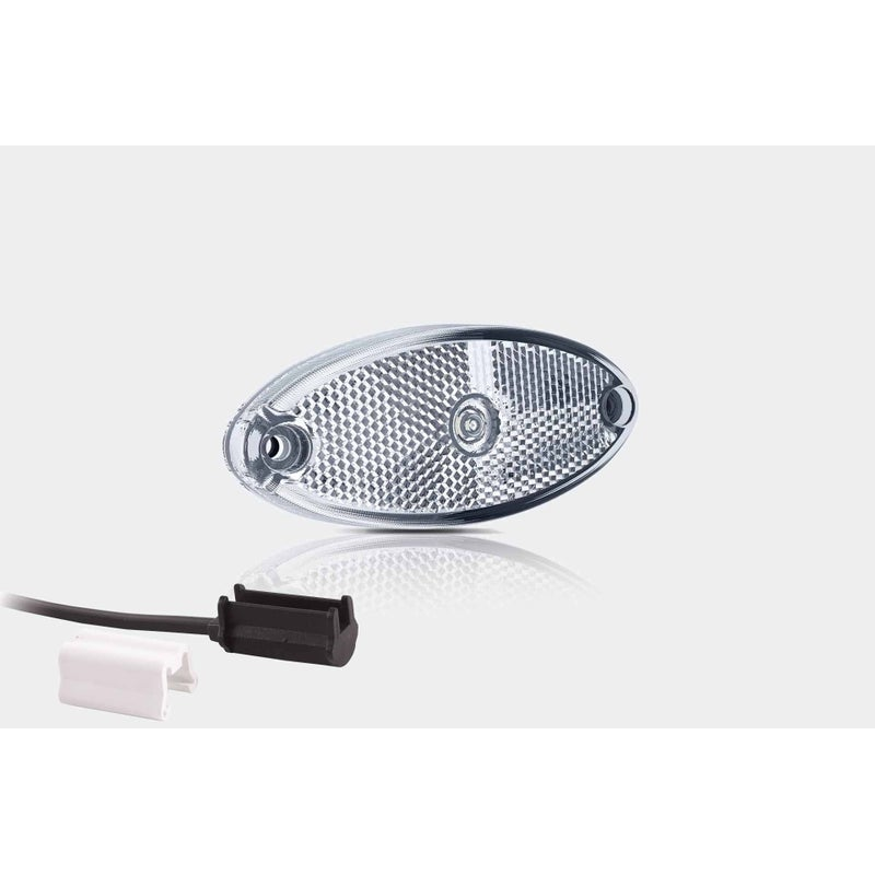 Feu de position LED ovale blanc | 12-24V | 1,5mm². connecteur