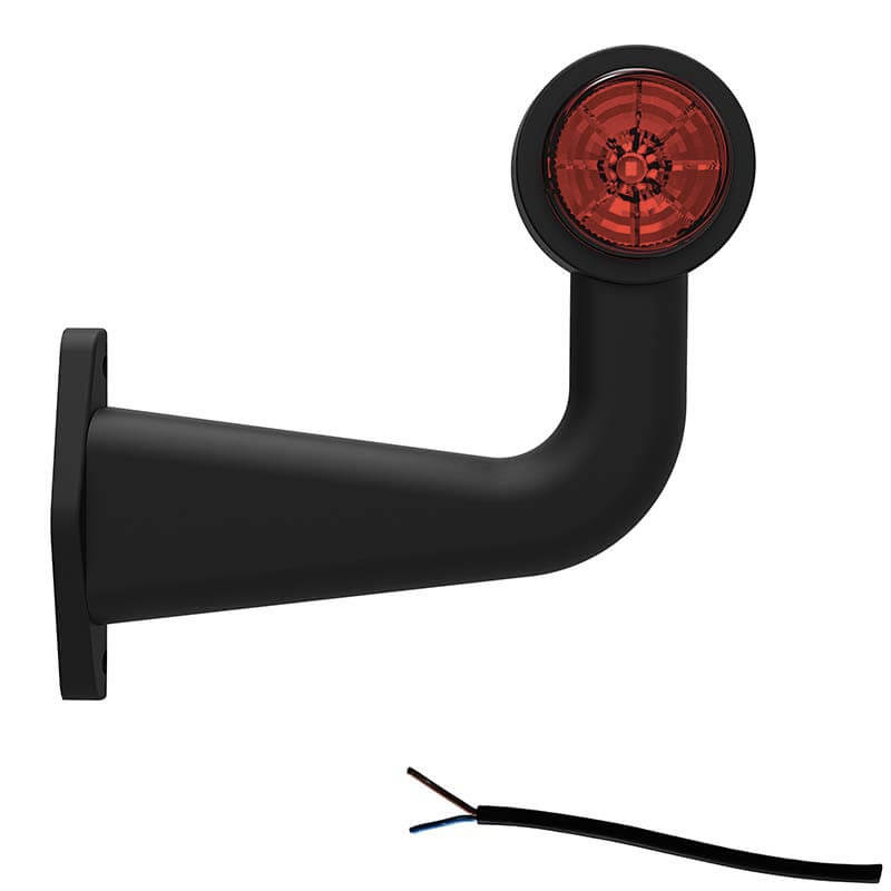 feu d'encombrement rood/wit droit câble 200 mm 12/24V