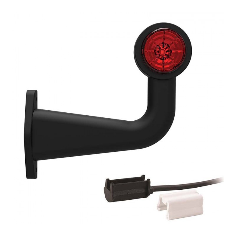 feu d'encombrement rood/wit droit P&R câble 200mm, 1,5mm² 12/24V
