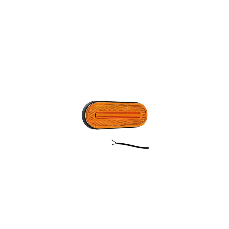 feu de position latéral 126 x 51 x 26mm  orange cable 500mm IP68 12/24vV