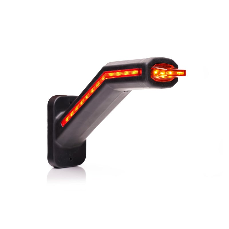 LED Feu de gabarit LED droite incl. feu clignotant, clair cabuchon 12-24V
