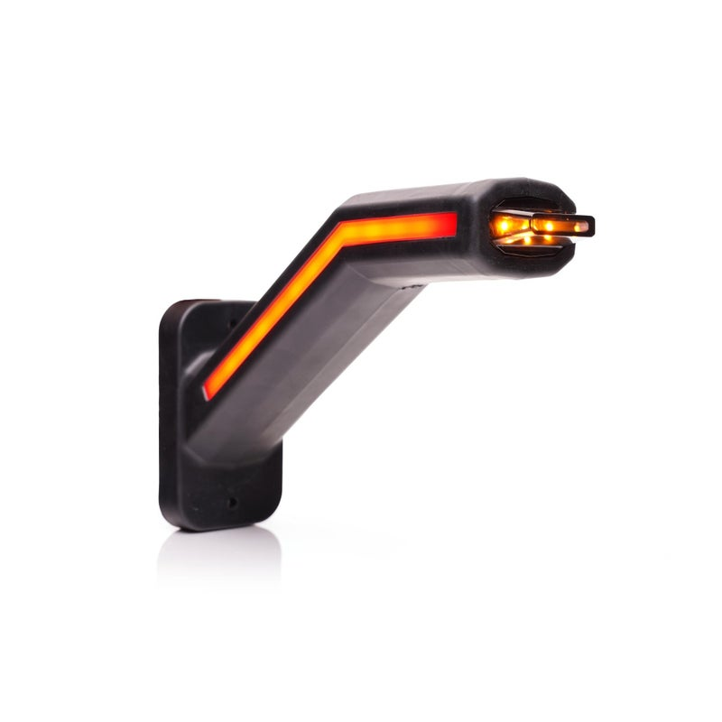 LED Feu de gabarit LED droite incl. feu clignotant, cabuchon 12-24V