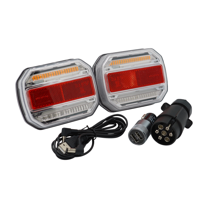 Kit de feux arrière à LED avec montage magnétique LED gauche et droit 12 V sans fil