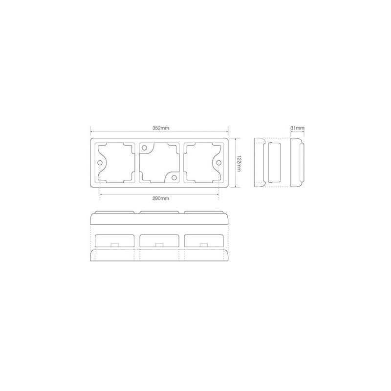 feu arrière LED câble universel 12/24V