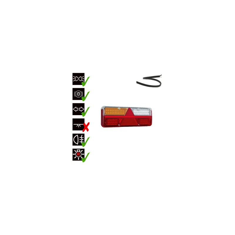 feu arrière LED câble gauche 9/36V Lavaflow