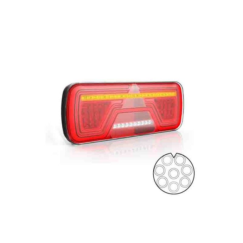 feu arrière LED baïonnette à 8 pôles droit droit 12/24V Lavaflow