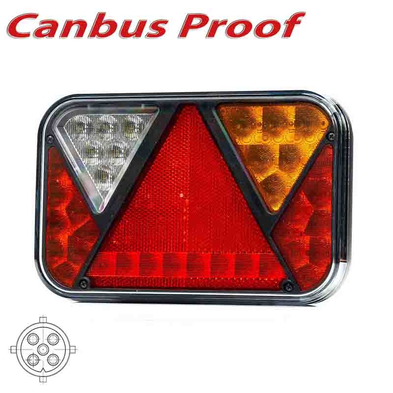 feu arrière LED baïonnette à 5 pôles droit 12 VV avec solution canbus intégrée