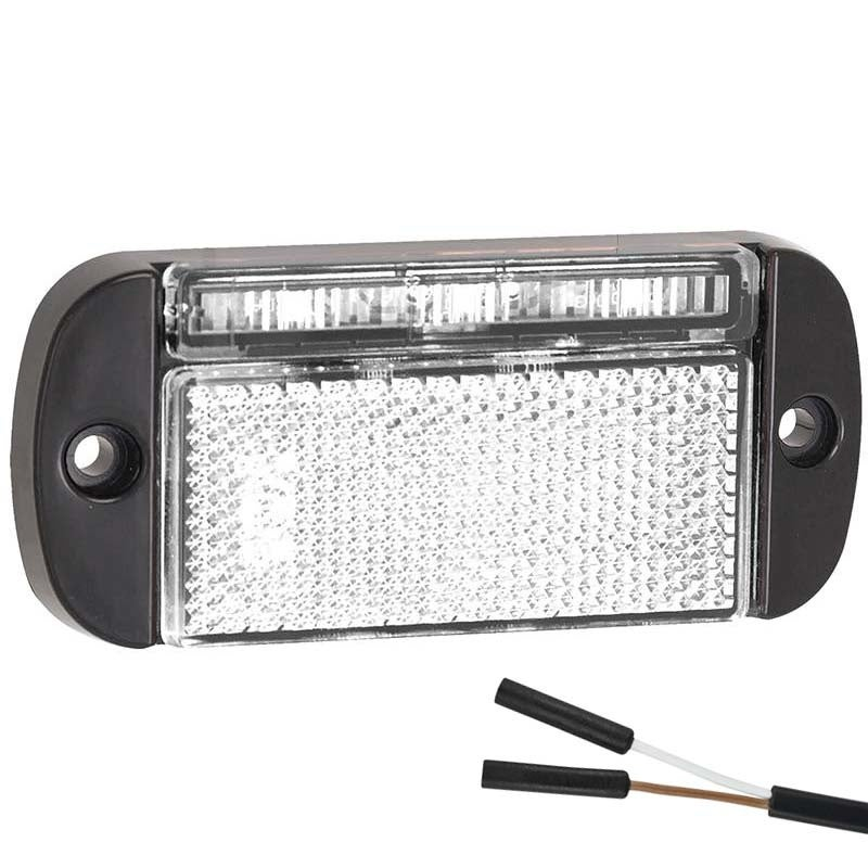 Feu de position LED blanc | 12-24V | connecteur 2-PIN