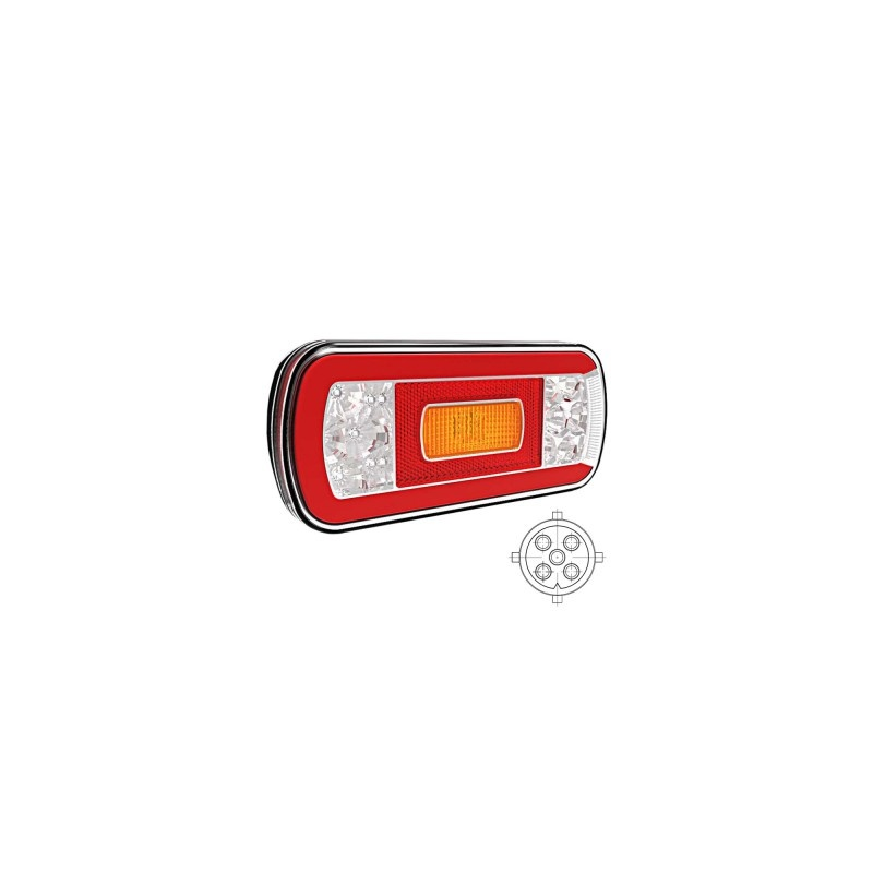feu arrière LED baïonnette à 5 pôles baïonnette à 5 pôles V10C5-600B5 universel 12/24 V 12/24 V avec feu de brouillard