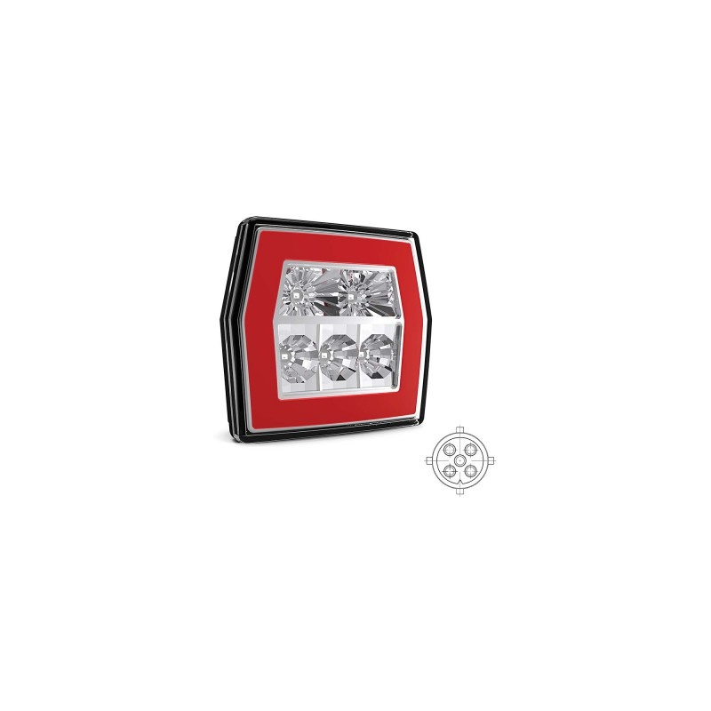 feu arrière LED baïonnette à 5 pôles universel à gauche et à droite (universel) 12/24V Lavaflow