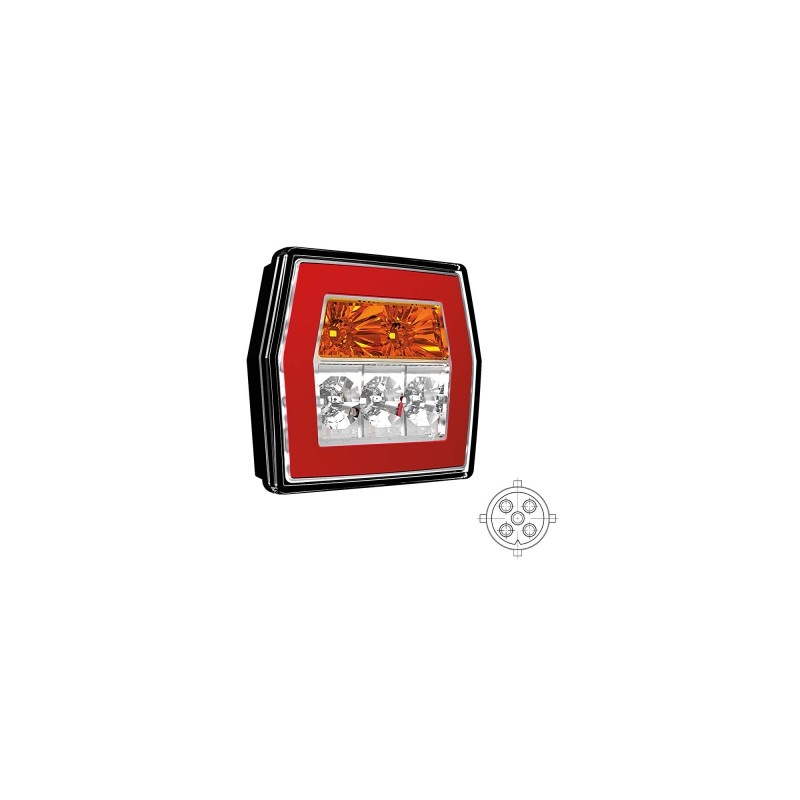 feu arrière LED baïonnette à 5 pôles universel à gauche et à droite (universel) 12/24 V Lavaflow